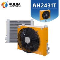 Fabricante de Guangdong, Intercambiador de Calor de Aceite Hidráulico para Máquina de Briquetas AH2431T, Radiador con Ventilador de Alta Velocidad de 24V CC