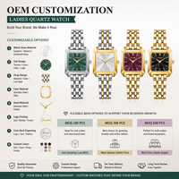 Montre carrée en acier inoxydable à quartz Scottie Factory avec logo personnalisé 9153b pour femmes, étanche 30m, design de luxe et tendance