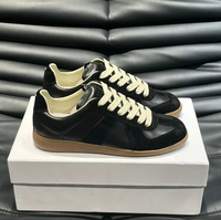Chaussures de sport classiques pour hommes, style britannique, en cuir véritable, à lacets, pour le printemps et l'automne, chaussures de loisirs B30