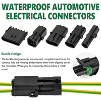 Connecteur automobile étanche IP66 à 2, 3, 4, 6 broches de 0,6 mm en ABS/PC/Nylon pour faisceau de câbles de type terminal électrique, pour câbles automobiles 20-14 AWG