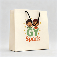 Sacs cadeaux en papier cartonné recyclables personnalisés avec poignée pour baby shower, courses et boutiques