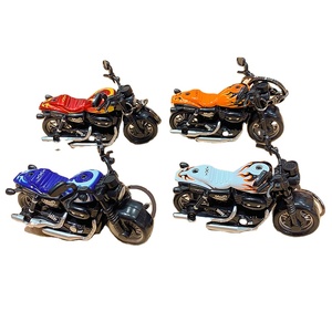 Llavero de coche Harley de motocicleta mini genial, marca YIXIN, de goma y aleación, forma 3D, estilo de dibujos animados, colgante creativo para mochila de pareja - Product Image 1