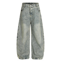 Pantalones Vaqueros LEDUO para Hombre, Cintura Media, Estilo Patchwork, Transpirables, Casuales, Estilo Urbano, Corte Holgado