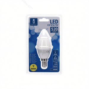 Led Candle <b>Bulb</b> Flickering Home <b>Decoration</b> C37 E14 7W 520 Lumen 3000K Warm <b>Light</b> Tapered Matte Finish - Product Image 2