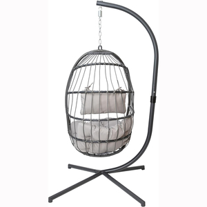 Cesta colgante Columpio Silla de bastón al aire libre Hogar Dormitorio Balcón perezoso Hamaca Cuna Silla - Product Image 1