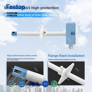 Anémomètre numérique Festop LFS10, capteur de vitesse du vent, transmetteur de volume d'air, type conduit, anémomètre de haute précision - Product Image 1