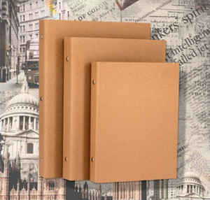 Bìa Sổ Tay Sổ Lập Kế Hoạch Giấy Kraft A4/A5/A6/B5 Bìa Cứng Tròn Cổ Điển Bìa Bảo Vệ Sổ Tay Màu Nâu Cho Tập Tin Tạp Chí - Product Image 6