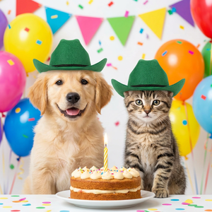 Mini <span class=keywords><strong>chapeau</strong></span> de cowboy pour chiens et chats, <span class=keywords><strong>chapeau</strong></span> western réglable pour animaux de compagnie pour fête d'anniversaire, costume d'Halloween, accessoires photo festifs pour chiots et chats - Product Image 3