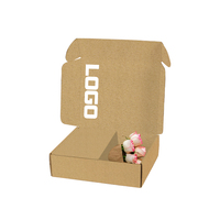 Boîtes à fleurs florales imprimées personnalisées emballage d'expédition en papier kraft ondulé pour maman logo en relief inclus