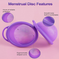 Copa Menstrual Reutilizable de Silicona Médica de Marca Privada, Fácil de Limpiar, para Usar hasta 12 Horas