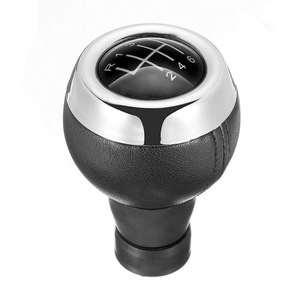 Car Gear <b>Knob</b> 6 Speed Black Leather <b>Shift</b> <b>Knob</b> For Mini Cooper R55 R56 R57 R58 R59 R60 R61 - Product Image 1