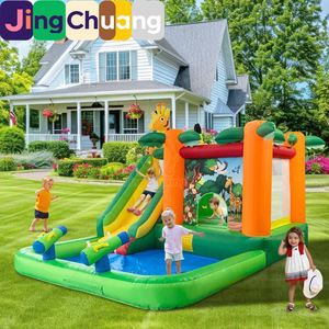 Castillo Inflable con Tobogán para Niños, <span class=keywords><strong>de</strong></span> PVC, Marca JingChuang, para Exteriores, Grande, para Comercio Electrónico - Product Image 2