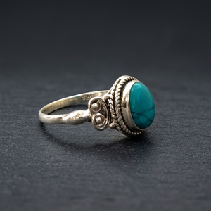 Customized Silver 925 Women Jewelry Turquoise Stone Sterling Silver 925 <b>Rings</b> for <b>Girls</b> Women - Product Image 3