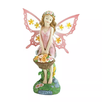 Statuette d'extérieur en résine, décorative et amusante pour la maison et le jardin, avec des statuettes féériques solaires, idéale comme cadeau ou pour décorer les escaliers.
