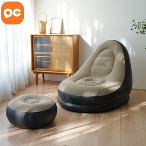 Xách tay có thể gập lại Inflatable đổ xô sofa gid-không thấm nước phòng chờ footstool cho phòng khách, cắm trại ngoài trời, du lịch - Product Image 1