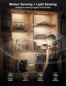 Lampe LED sous-meuble à détecteur de mouvement, rechargeable par USB, pour armoire, chambre et cuisine - Vente en gros - Product Image 5