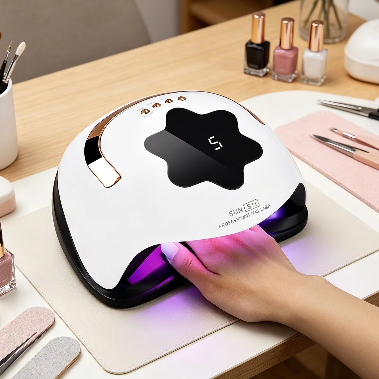 268W SUN S11 UV LED Nail Lamp 57 Red Light Beads Portable Professional Gel Polish Curing Manicure Nail Dryer