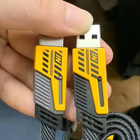 Câble de charge rapide USB 4 en 1 en nylon tressé à bas prix, en alliage de zinc, pour iPhone