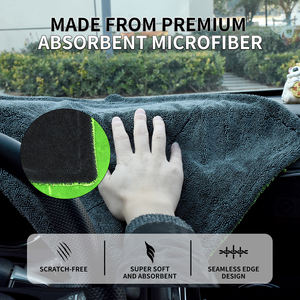 Toalla <span class=keywords><strong>de</strong></span> Microfibra <span class=keywords><strong>de</strong></span> Doble Torsión, Grande, Premium, 1000GSM, Gruesa, Suave, Súper Absorbente, para Secado <span class=keywords><strong>de</strong></span> Autos - Product Image 4