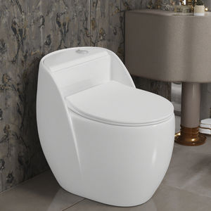 Weiß Gute Qualität Porzellan Sanitär keramik Badezimmer Wassers chrank Siphonic Boden montierte einteilige Keramik toiletten - Product Image 1