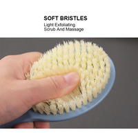 Brosse de Bain Corporelle en Plastique à Long Manche, Double Face, Exfoliante et Massante pour le Dos, Éponge de Douche Douce à Fleurs en Maille à Prix Bas