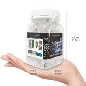 สายเคเบิลแลนแบบมีชีลด์ 8 พิน หัวต่อ RJ45 8P8C แบบเสียบง่าย STP RJ45 CAT5E FTP หัวต่อแบบโมดูลาร์ตัวผู้ - Product Image 3