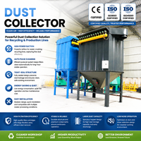 Système de collecte des poussières pour le recyclage des déchets avec filtre à jet pulsé, dépoussiéreur industriel pour ligne de production de concassage