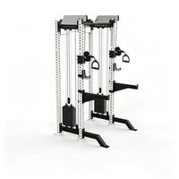 Machine Smith tout-en-un avec système de câbles croisés doubles et pile de poids, cage à squats robuste, équipement de fitness complet pour salle de sport et studio