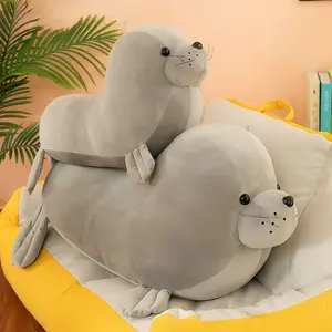 Simulated Sea Lion Pillow Cartoon Plush Toy Sleeping Doll Cute Marine Animal Doll Claw Machine Toys