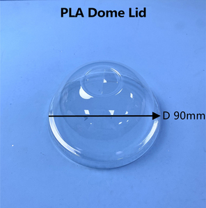 Couvercles de gobelets dôme en plastique PLA transparents biodégradables jetables de 96mm de qualité alimentaire pour jus de café boissons froides - Product Image 6