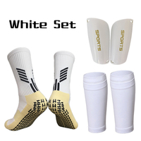 Match Football Protège-tibias Entraînement pour adultes Équipement de protection sportive Coussin de mollet double couche pour enfants Chaussettes de football Chaussettes sans fond