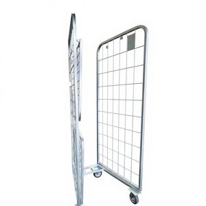 Conteneur de transport <span class=keywords><strong>jumbo</strong></span> à roulettes, en <span class=keywords><strong>treillis</strong></span> <span class=keywords><strong>métallique</strong></span> galvanisé, durable, démontable, à 4 côtés - Product Image 3