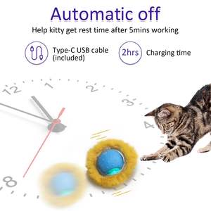Jouets interactifs pour chats, balle à roulement rapide dans une pochette, jouet pour chat qui chante à l'activation du mouvement, <span class=keywords><strong>jeu</strong></span> de cache-cache, <span class=keywords><strong>jeu</strong></span> de capture de <span class=keywords><strong>souris</strong></span> - Product Image 5