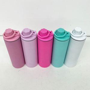 Bouteille d'eau à double paroi de 20 oz, couleurs assorties, avec 2 couvercles, pour sublimation, couvercle à rabat anti-fuite, gobelet isotherme, entrepôt USA - Product Image 3