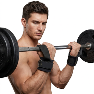 Sangles de musculation personnalisées avec logo, robustes, respirantes, réglables, antidérapantes, en coton et polyester, pour hommes et femmes - Product Image 1