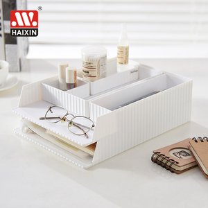 Nhựa Máy tính để bàn văn phòng bàn ngăn kéo tổ chức thiết lập A4 giấy chủ Tạp Chí Lưu trữ giỏ bin Stackable tập tin tổ chức khay - Product Image 5
