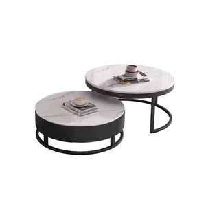 Moderno di lusso in marmo legno allungabile tavolino rotondo e Tv Set con cassetti casa soggiorno mobili in <span class=keywords><strong>pietra</strong></span> Design - Product Image 6
