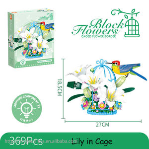 EPT rosa giglio in gabbia blocchi di costruzione 384 pz fiore all'ingrosso educativo fai da te Bouquet di mattoni popolare ragazza giocattoli 2026 - Product Image 6