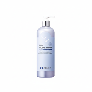Cosmétique coréen MERIKIT AQUA FACIAL FOAM Gel nettoyant pour peaux grasses/sèches - Hydratant, apaisant, nettoyage en profondeur des pores - Product Image 2