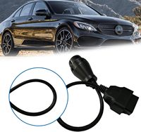 Câble de diagnostic automobile OBD 2 Femelle vers 38 broches OBD2 OBDII Adaptateur de connecteur d'outil de diagnostic automobile pour véhicule Mercedes Benz