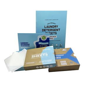 Chất làm mềm vải sạch mới loại nhãn hiệu riêng máy giặt Máy sấy chất tẩy rửa tấm - Product Image 4