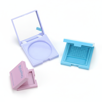 Choebe Pcr - Logo personnalisé - Marque privée - Mini boîte de rangement magnétique en plastique - Compacte - Voyage - Portable - Pochette - Cosmétique - Ombre à paupières - Compacte