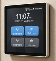 Interrupteur intelligent Lanbon L10 4 pouces Tuya Wifi Zigbee, 1/2/3/4 voies, écran LCD avec couleur de fond personnalisable