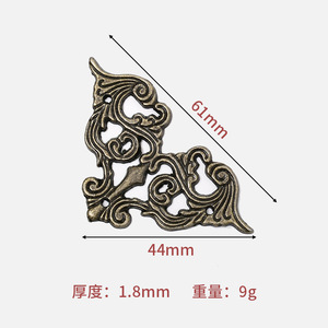 Metal <b>Corner</b> <b>Protector</b> Bronze Antique Style Decorative Edge Guard Hardware Accessory - Product Image 5
