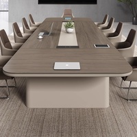 Table de conférence et chaises de type plateau laqué haut de gamme, combinaison libre, style Wabi-Sabi simple, pour hôtel commercial et bureau