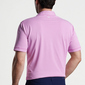 Tùy Chỉnh Người Đàn Ông Mới Của Polo Áo Sơ Mi 2023 Mùa Hè Sọc Ngắn Sle Golf Hiệu Suất Jersey Polos Sọc - Product Image 3