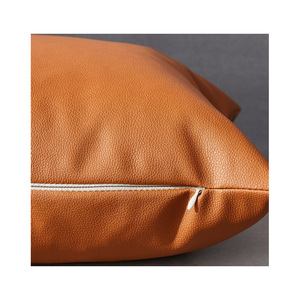 Fundas de almohada personalizadas de cuero PU, fundas de cojín minimalistas de color sólido, fundas de cojín para sofá y cama. - Product Image 5