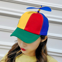 Casquette de baseball détachable avec hélice d'hélicoptère, colorée et amusante, réglable, 100 % coton, style snapback, pour enfants et adultes, vente en gros