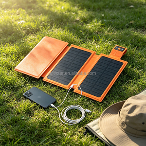 ALECTER Portable <b>Mini</b> 8W Foldable Monocrystalline Silicon <b>Solar</b> <b>Panel</b> Waterproof USB 5V2A CE Certified 12-Month Warranty - Product Image 4