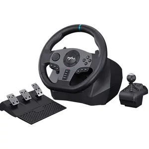 थोक pxn गेमिंग रेसिंग पहिया-PXN V9 कार खेल नियंत्रक रेसिंग पहिया ड्राइविंग बल 900 डिग्री गेमिंग पीसी PS4 के लिए स्टीयरिंग व्हील